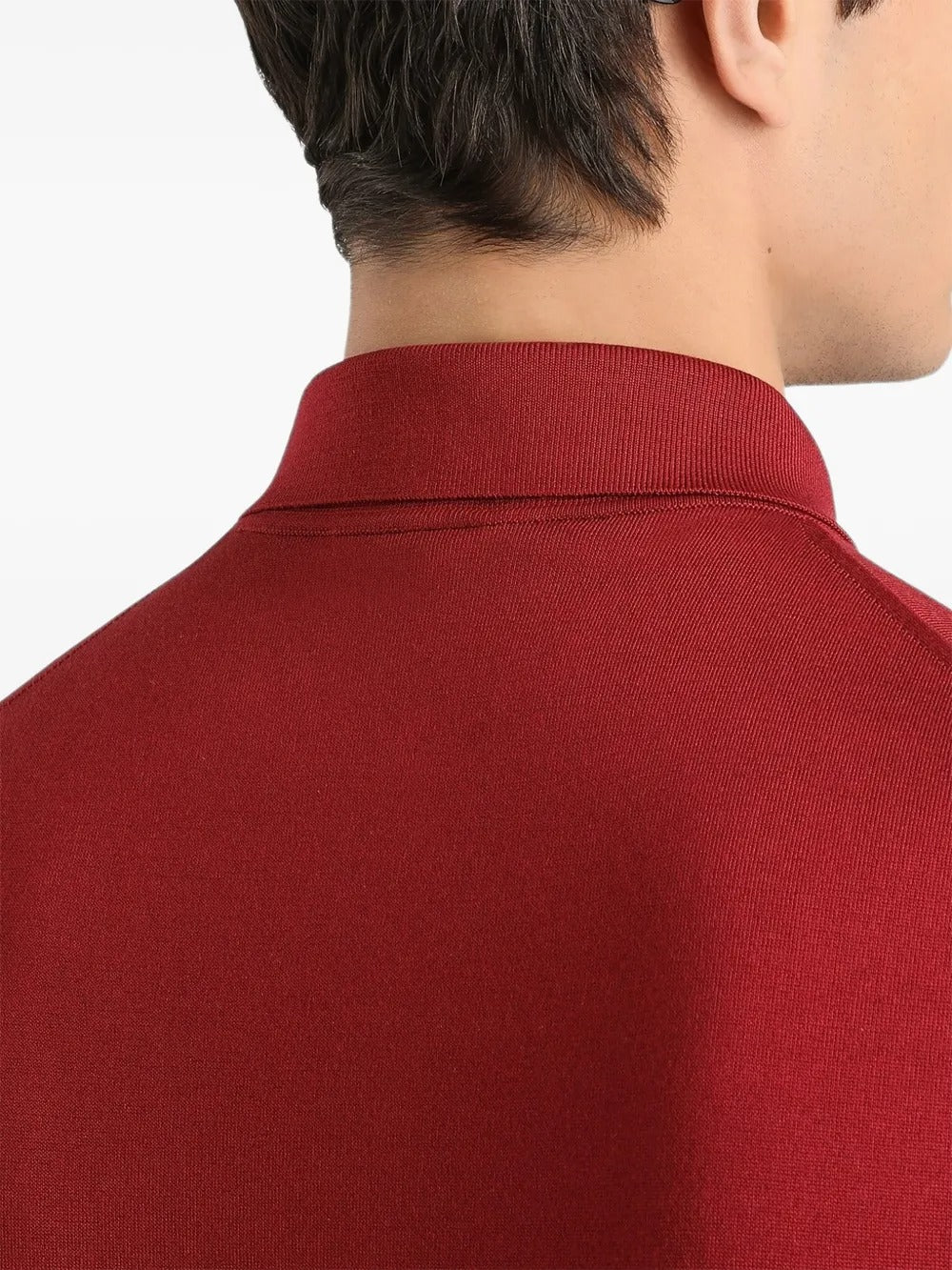 Polo Shirt in Smooth Silk-DOLCE&GABBANA-Verso