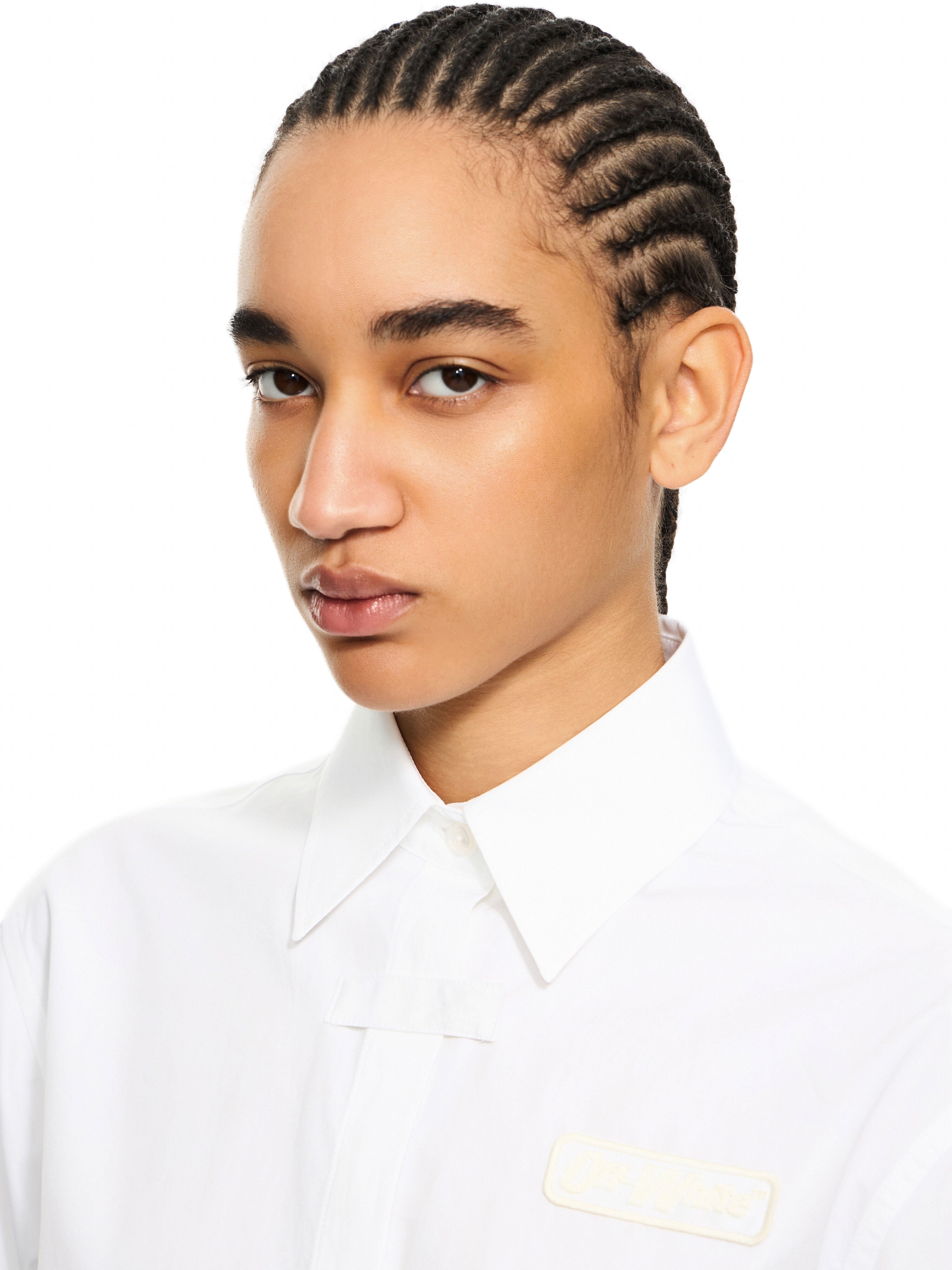 Popeline Long-Sleeved Shirt-OFF-WHITE-Verso