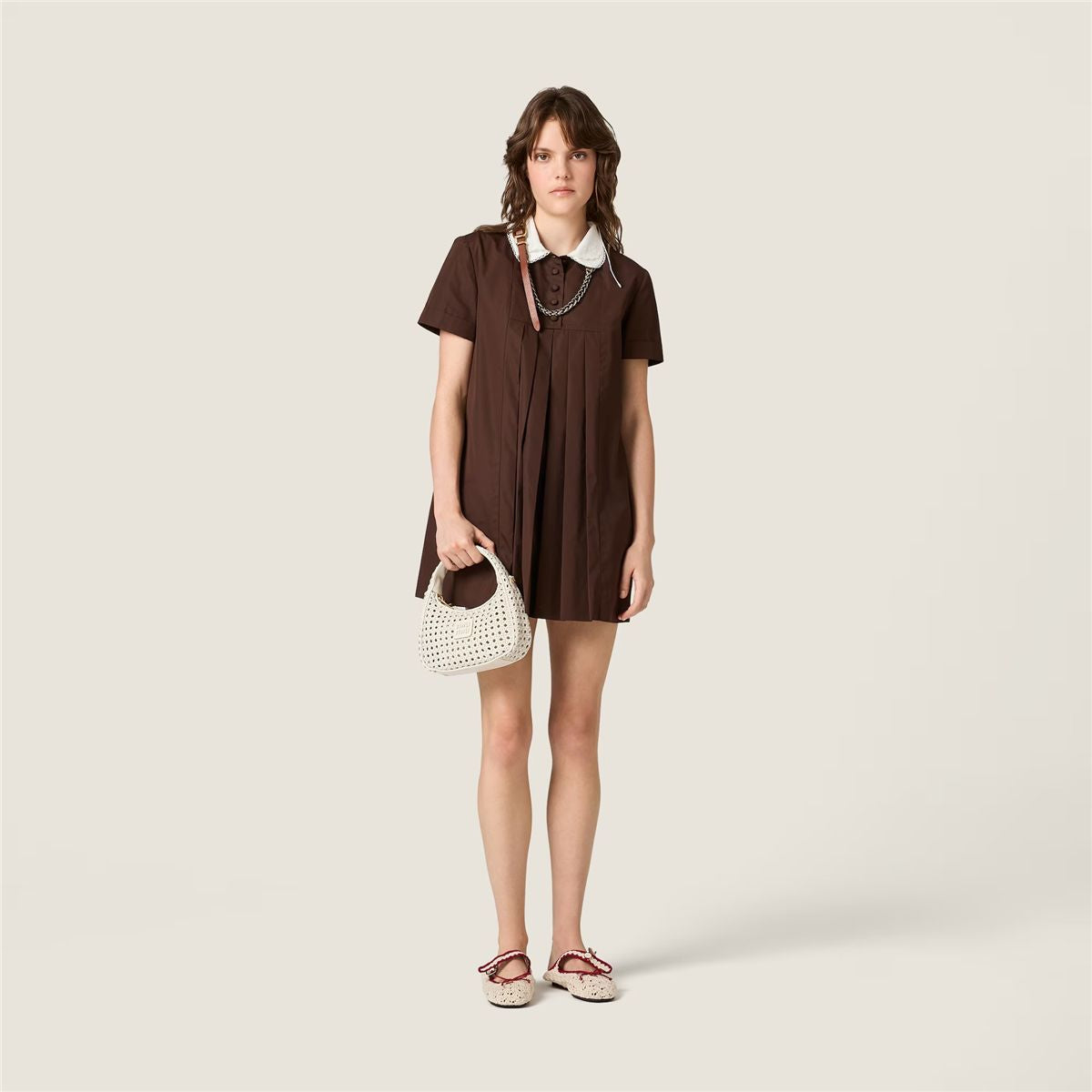 Poplin dress-MIU MIU-Verso