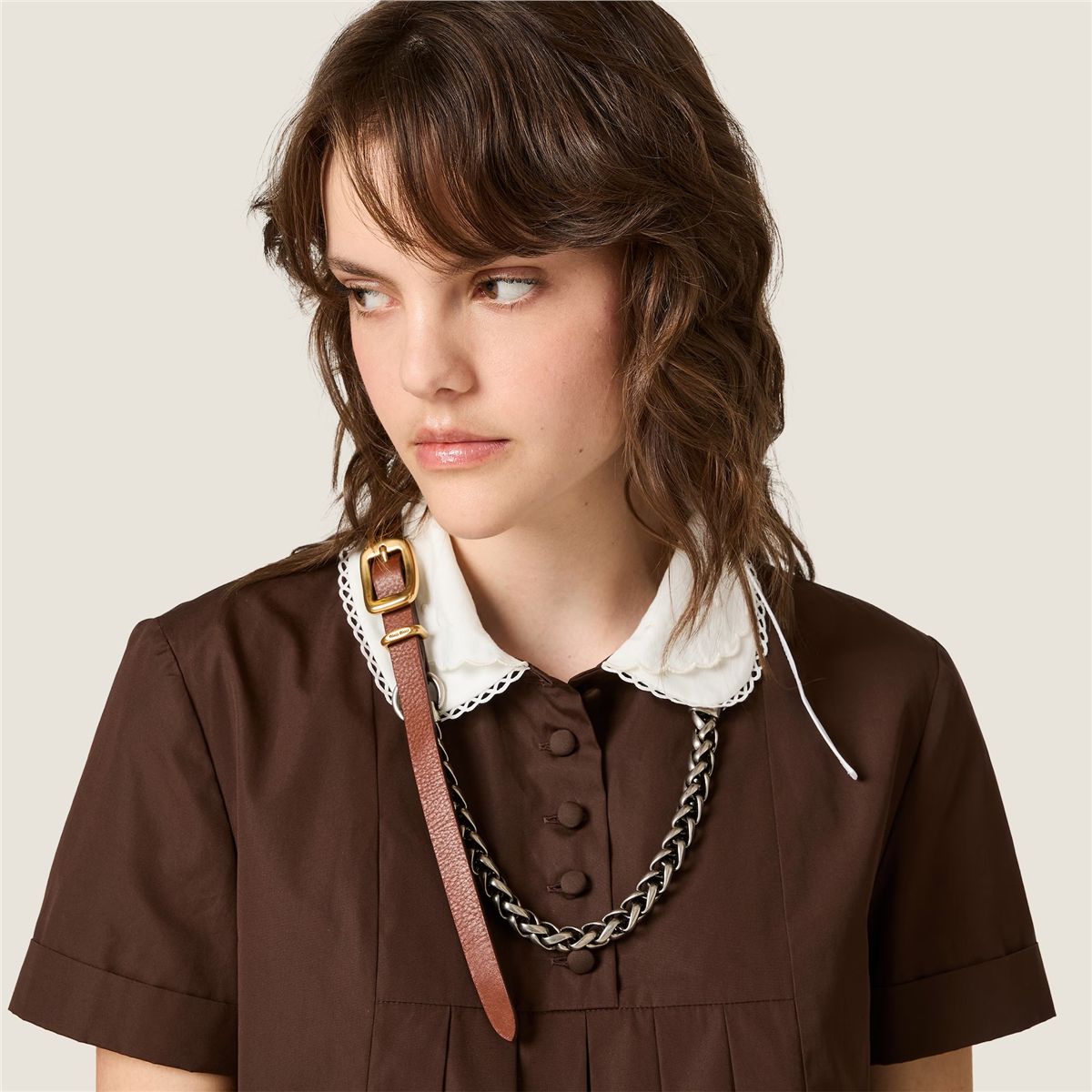 Poplin dress-MIU MIU-Verso