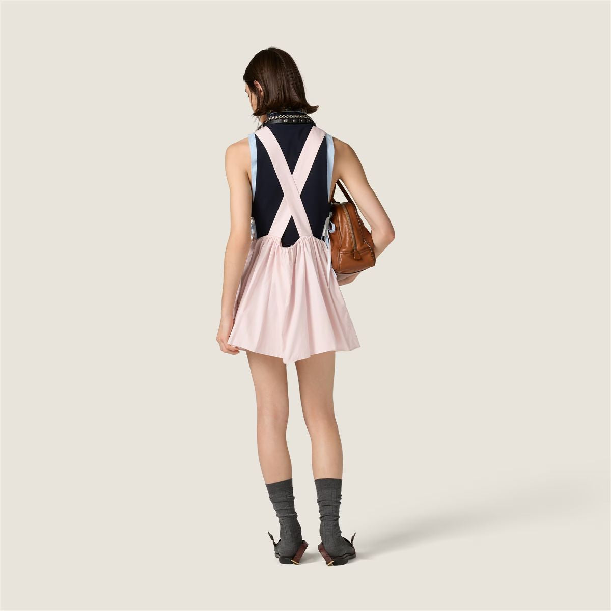 Poplin mini-dress-MIU MIU-Verso