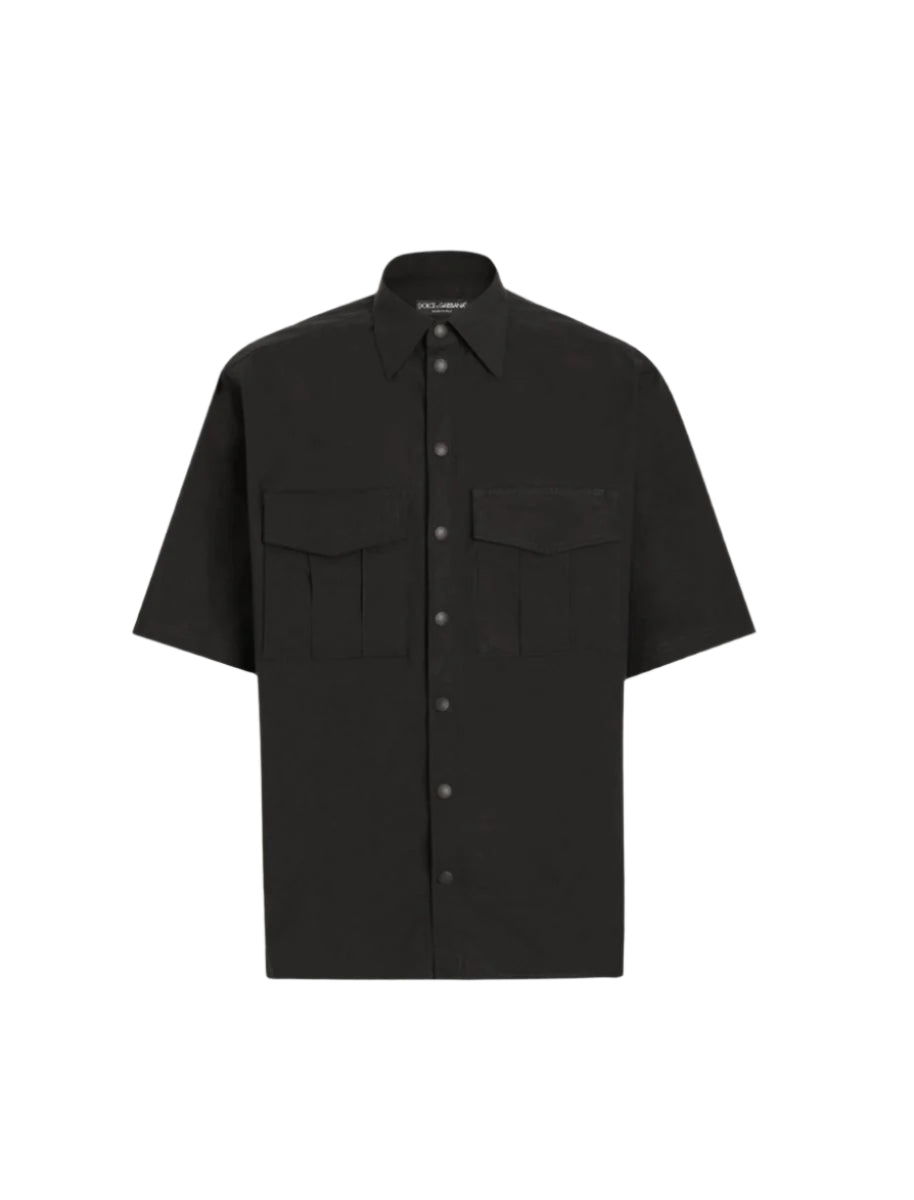 POPLIN SHIRT WITH TAG - DOLCE & GABBANA - Verso
