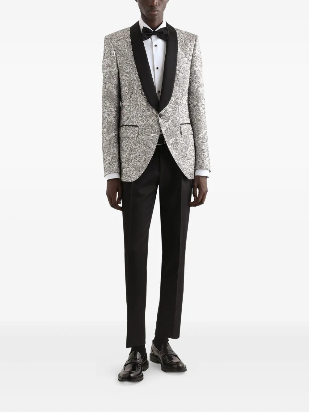 Poplin tuxedo shirt-DOLCE&GABBANA-Verso