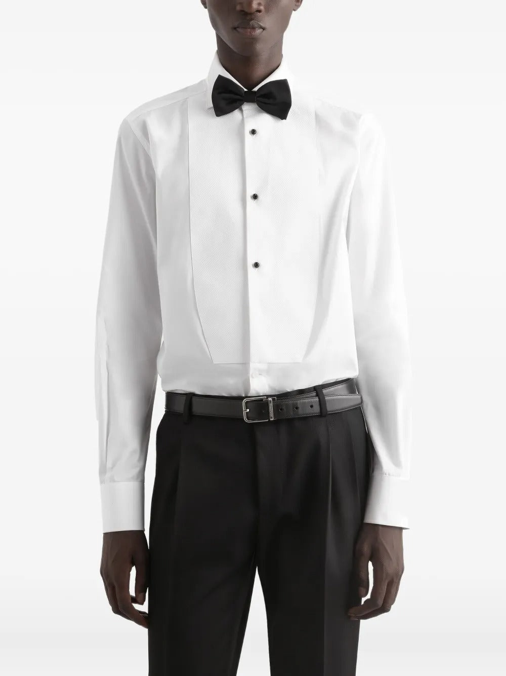 Poplin tuxedo shirt-DOLCE&GABBANA-Verso