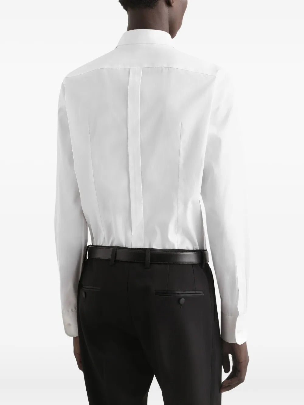 Poplin tuxedo shirt-DOLCE&GABBANA-Verso