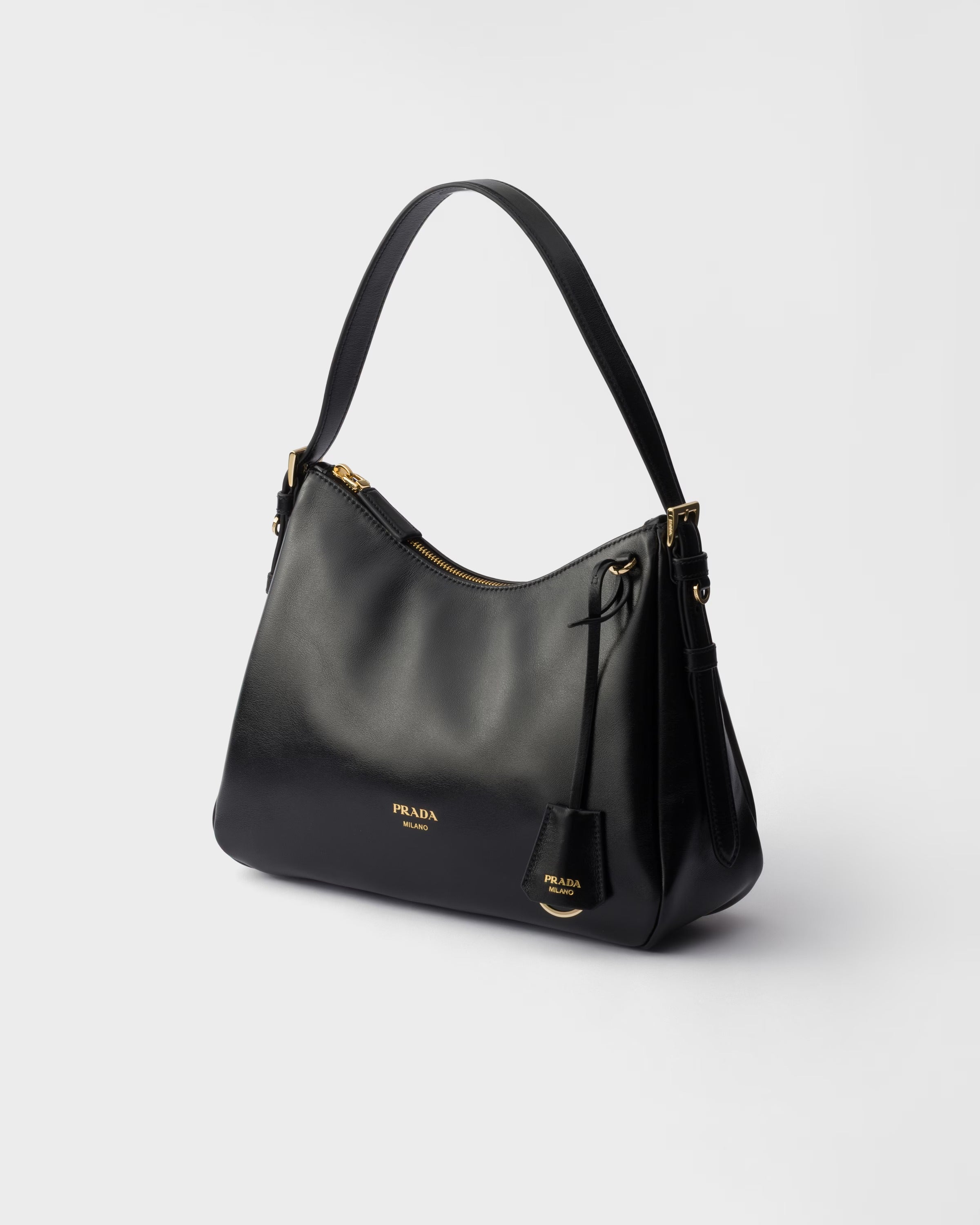 Prada Aimée Medium Leather Shoulder Bag-PRADA-Verso