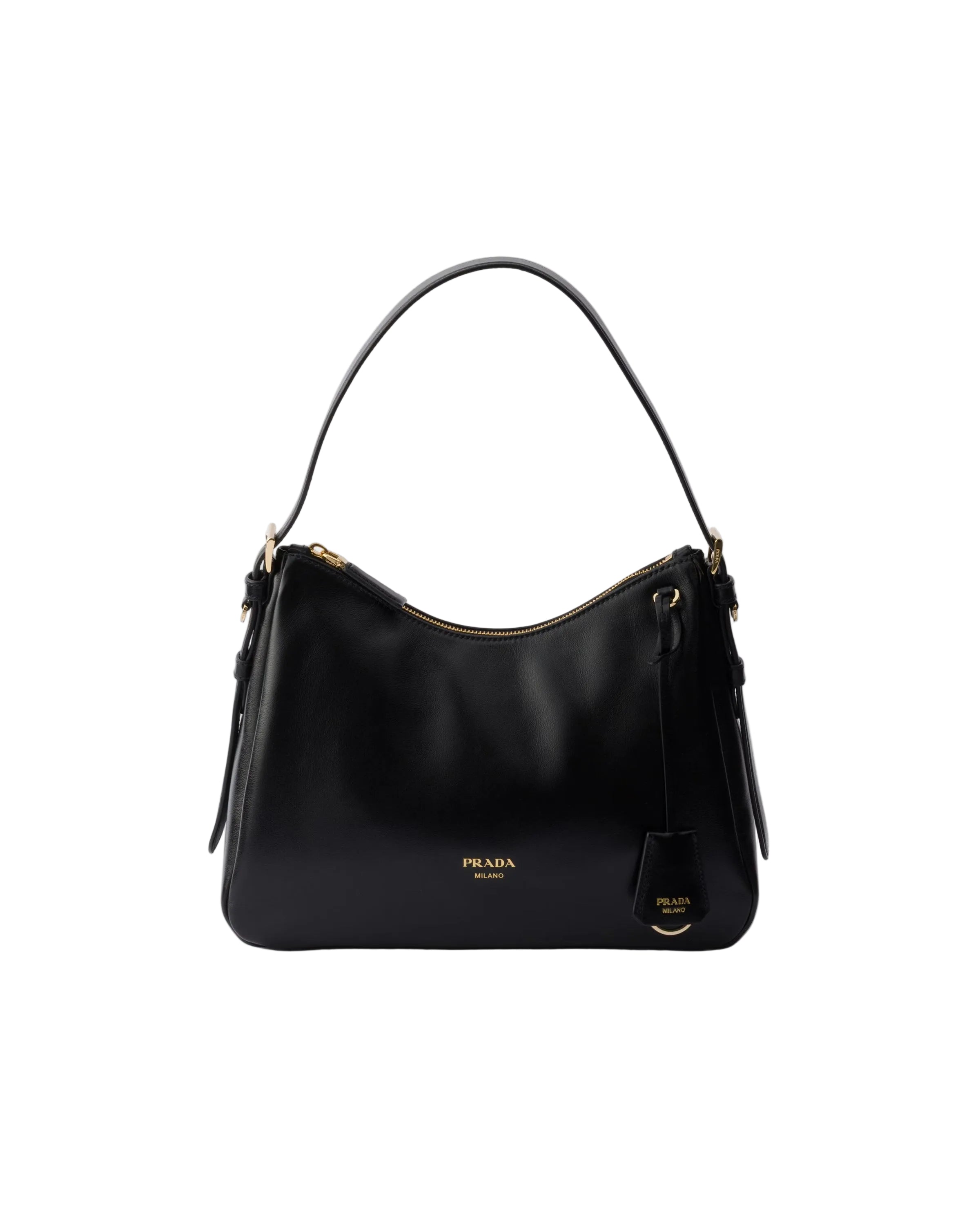 Prada Aimée Medium Leather Shoulder Bag-PRADA-312159-TU-Verso