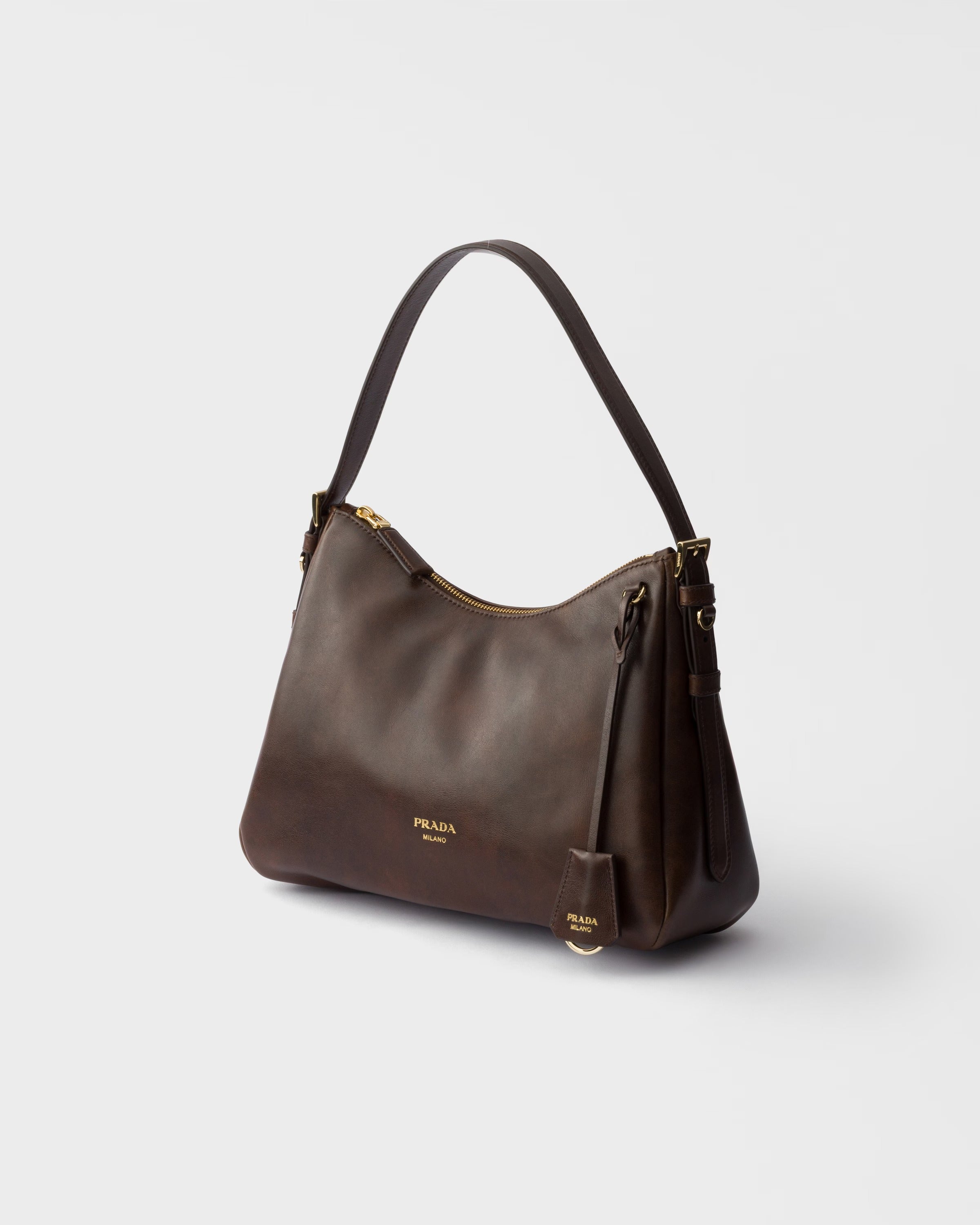 Prada Aimée Medium Leather Shoulder Bag-PRADA-Verso