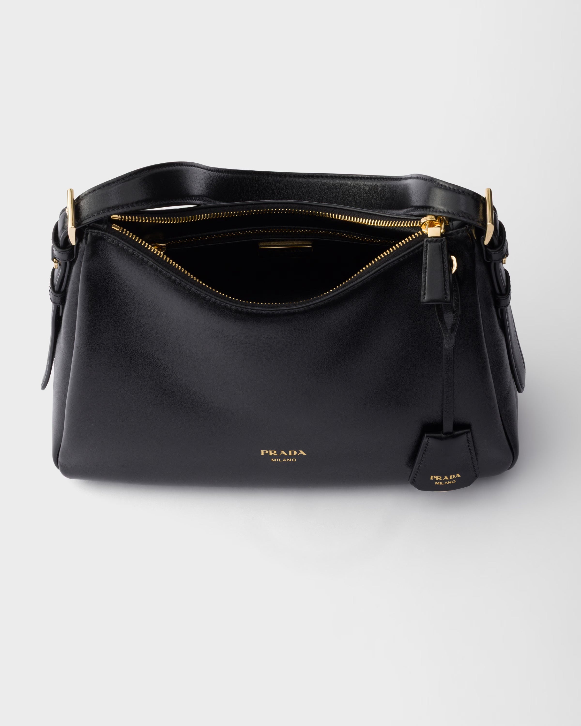 Prada Aimée Medium Leather Shoulder Bag-PRADA-Verso