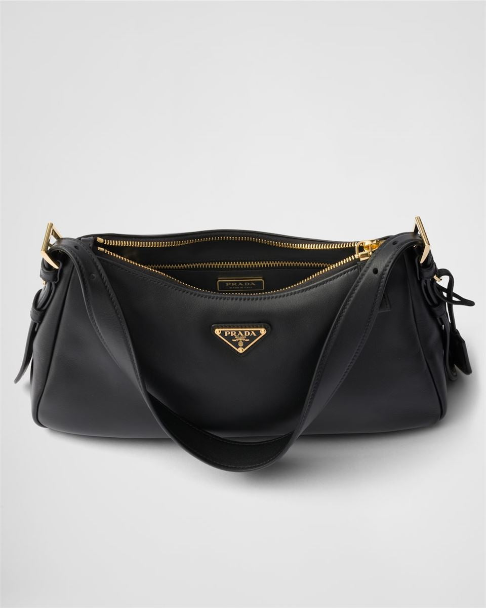 Prada aimée medium leather shoulder bag-PRADA-Verso
