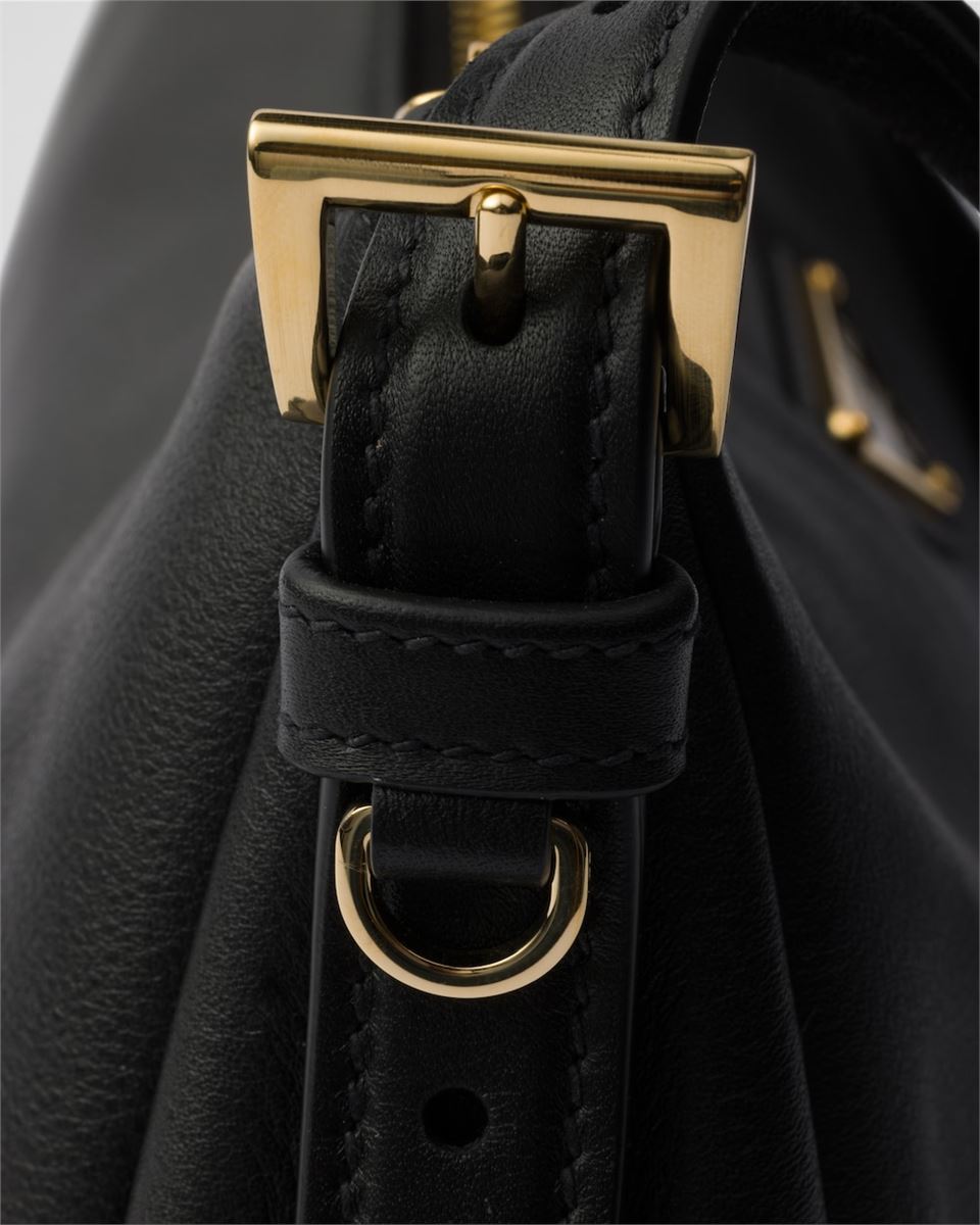 Prada aimée medium leather shoulder bag-PRADA-Verso