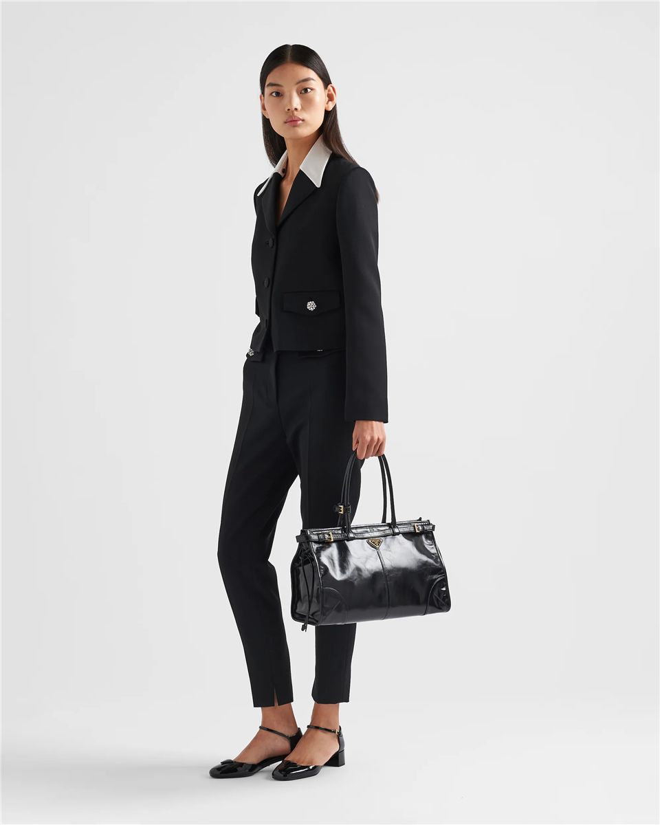 Prada Bonnie Large Leather Handbag-PRADA-Verso