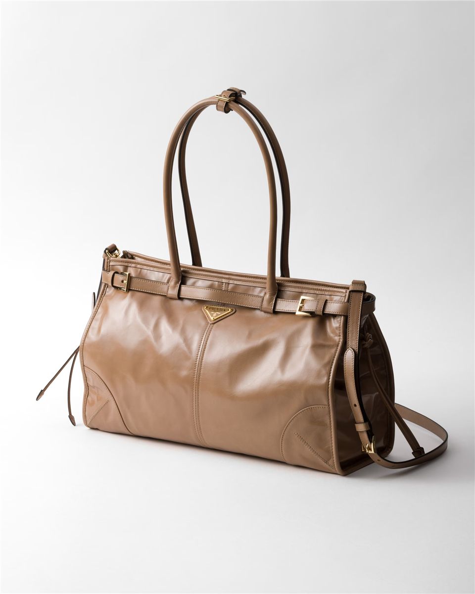 Prada bonnie large leather handbag-PRADA-Verso