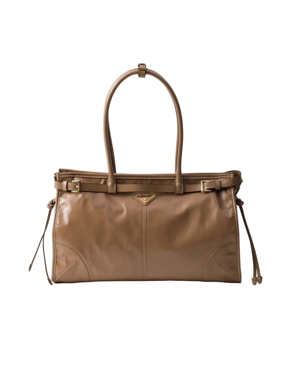 Prada bonnie large leather handbag-PRADA-312156-TU-Verso