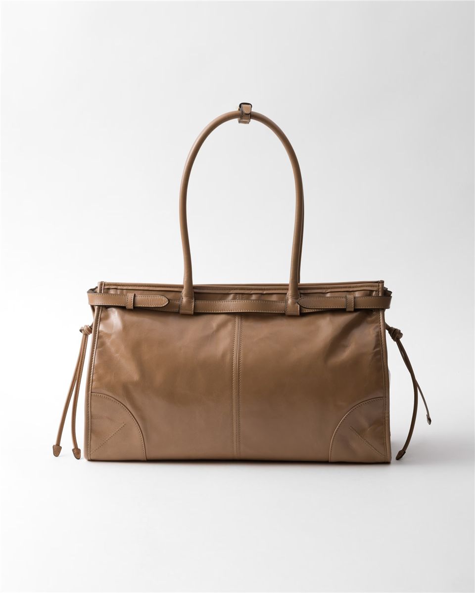 Prada bonnie large leather handbag-PRADA-Verso