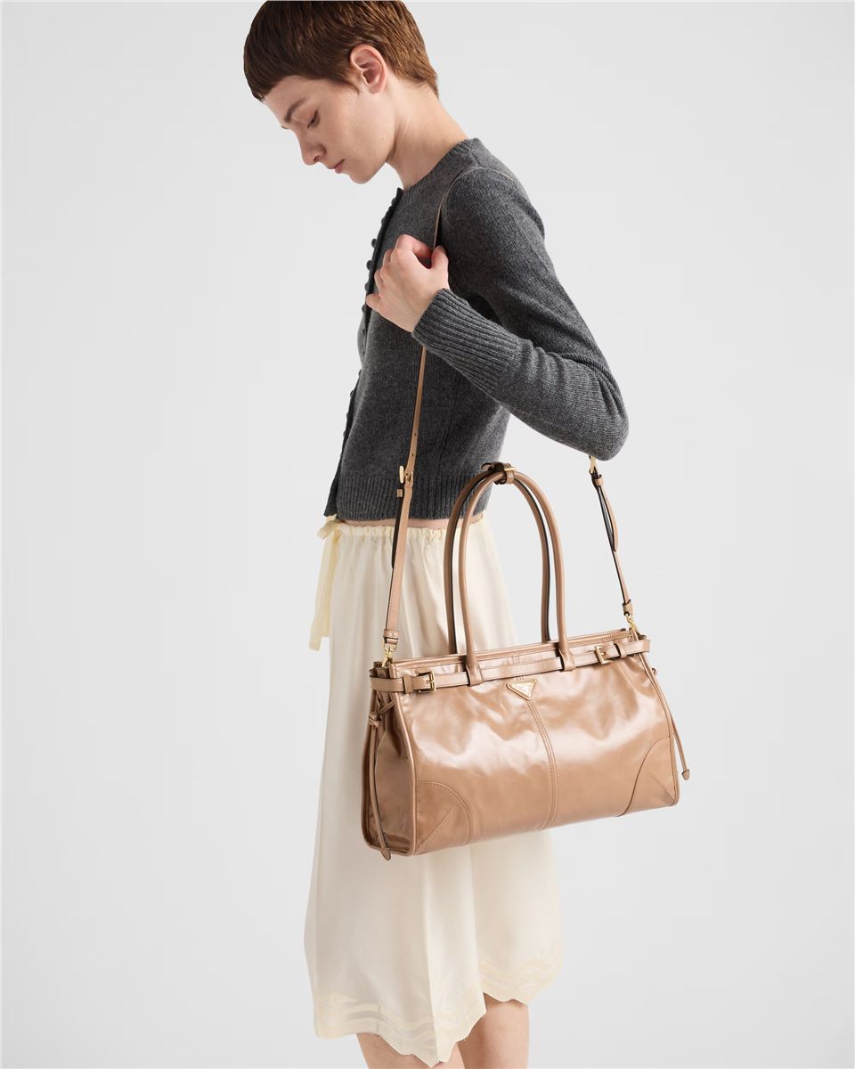 Prada bonnie large leather handbag-PRADA-Verso