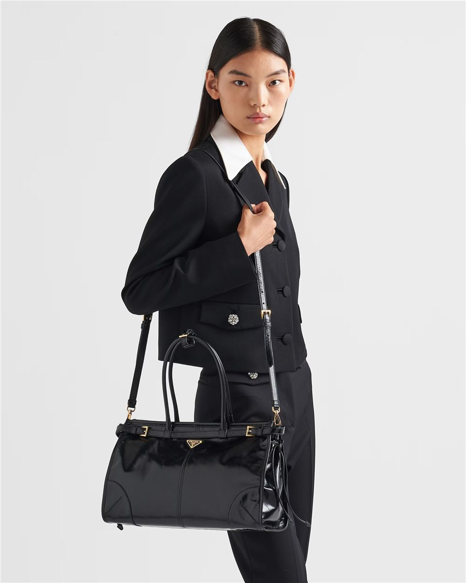 Prada Bonnie Large Leather Handbag-PRADA-Verso