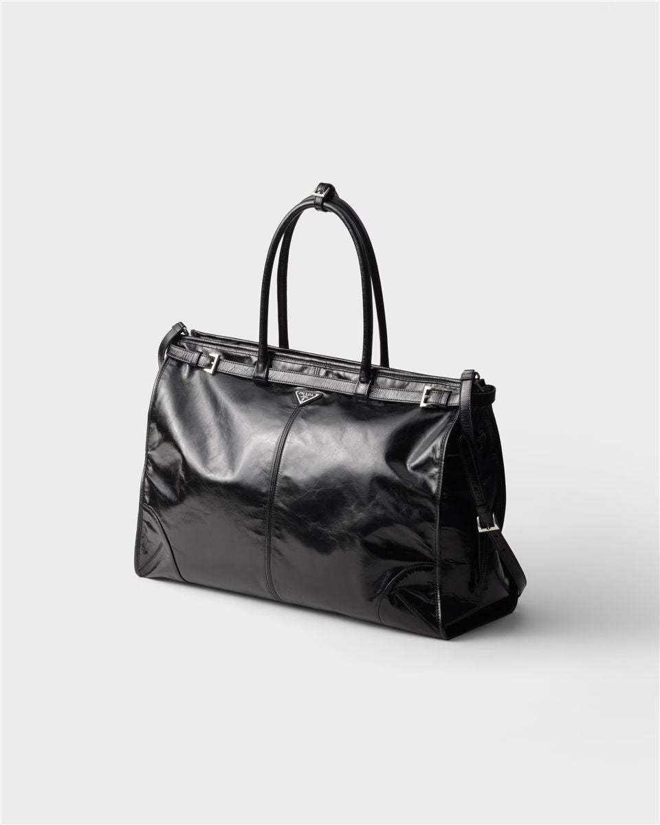 Prada bonnie leather tote bag-PRADA-Verso