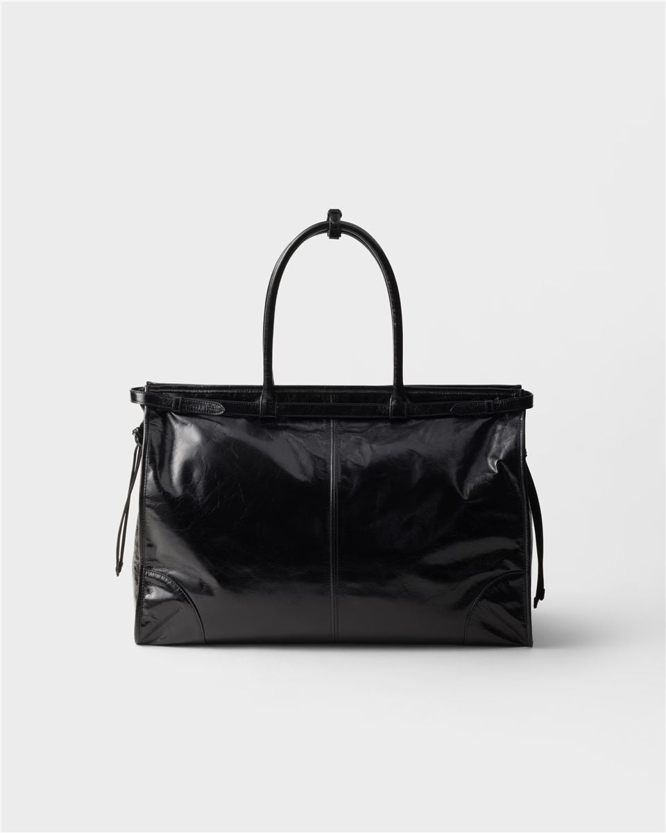 Prada bonnie leather tote bag-PRADA-Verso