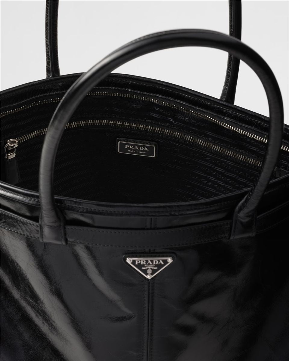 Prada bonnie leather tote bag-PRADA-Verso