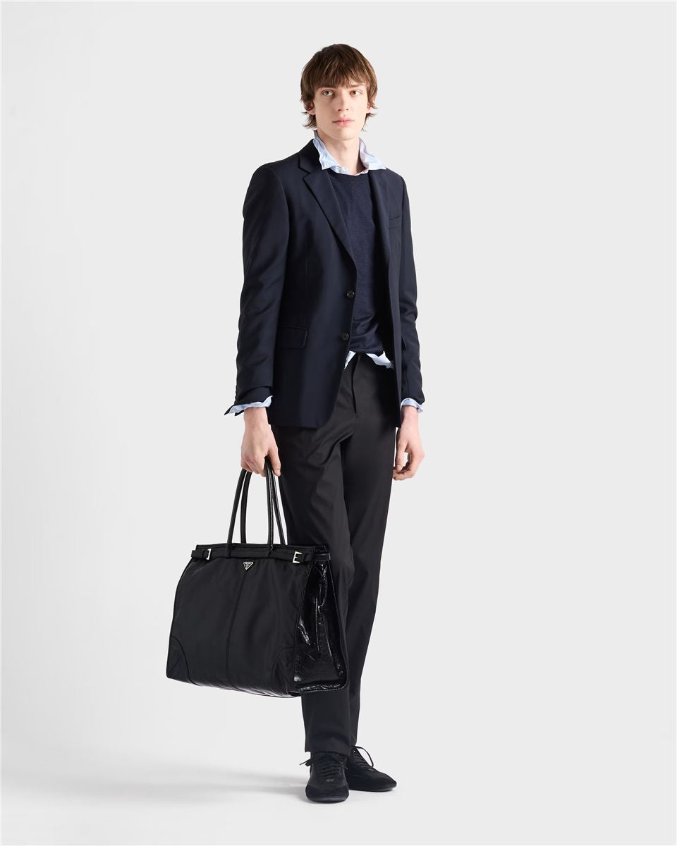 Prada bonnie leather tote bag-PRADA-Verso
