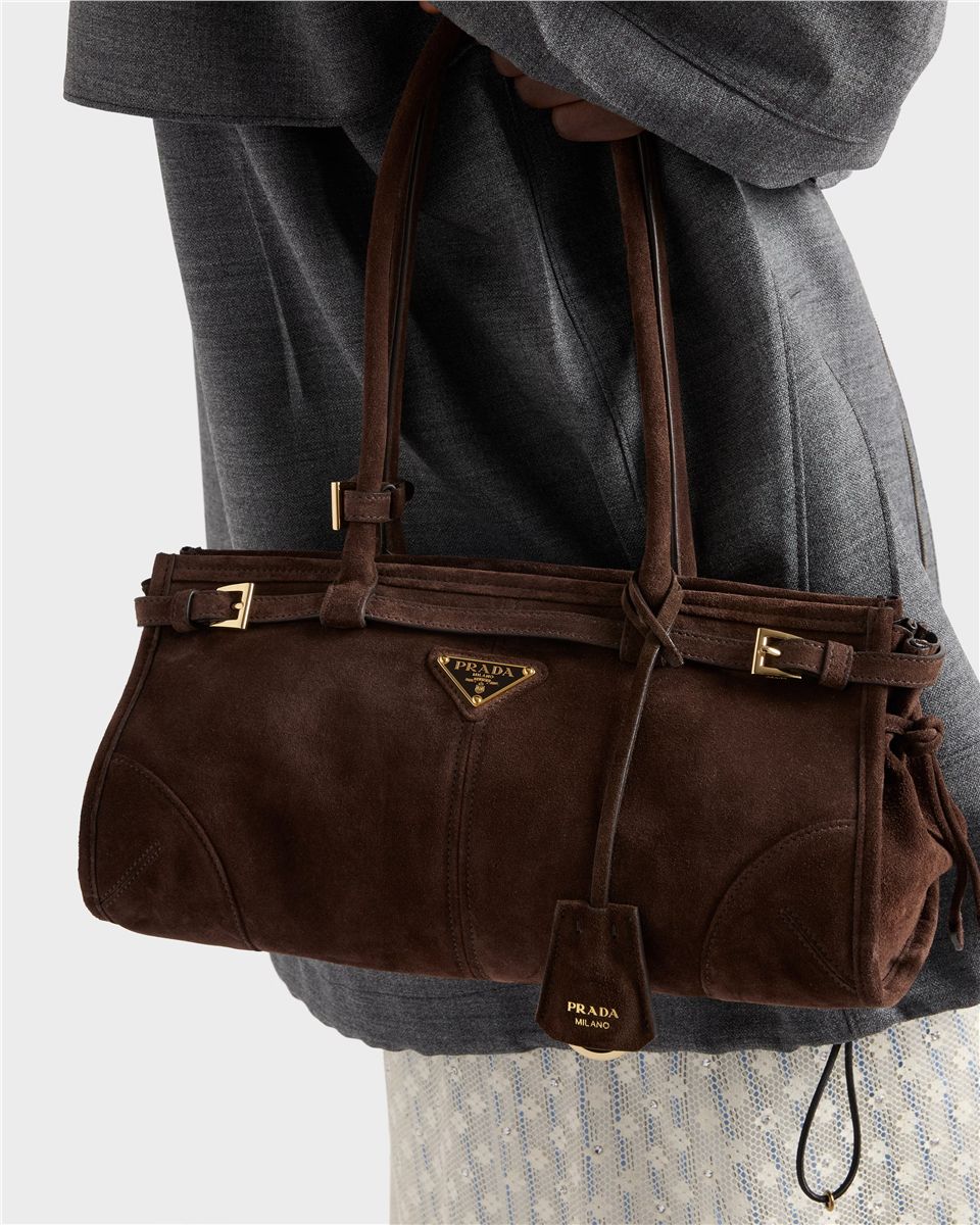 Prada bonnie medium suede bag-PRADA-Verso