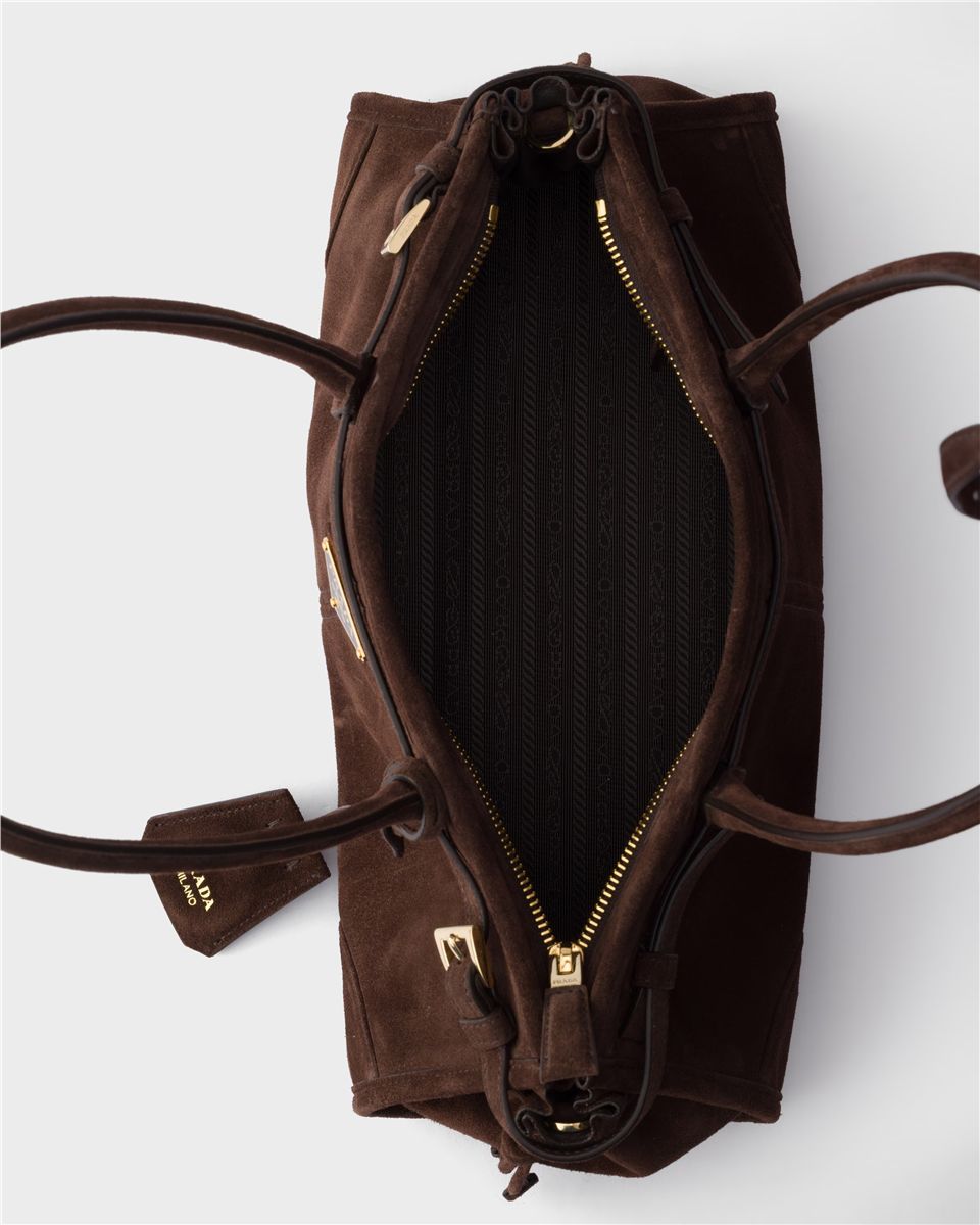 Prada bonnie medium suede bag-PRADA-Verso
