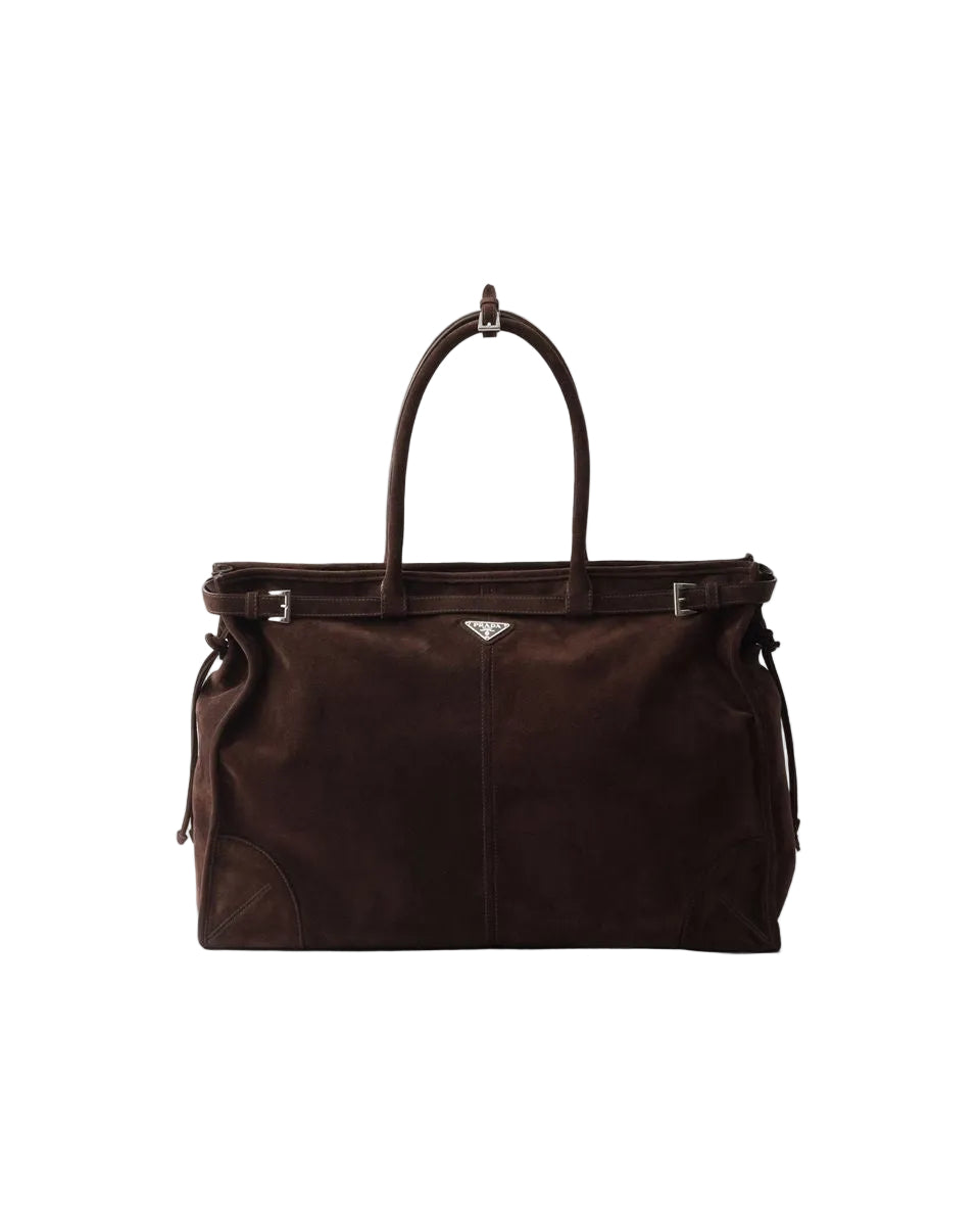 Prada bonnie suede tote bag-PRADA-Verso