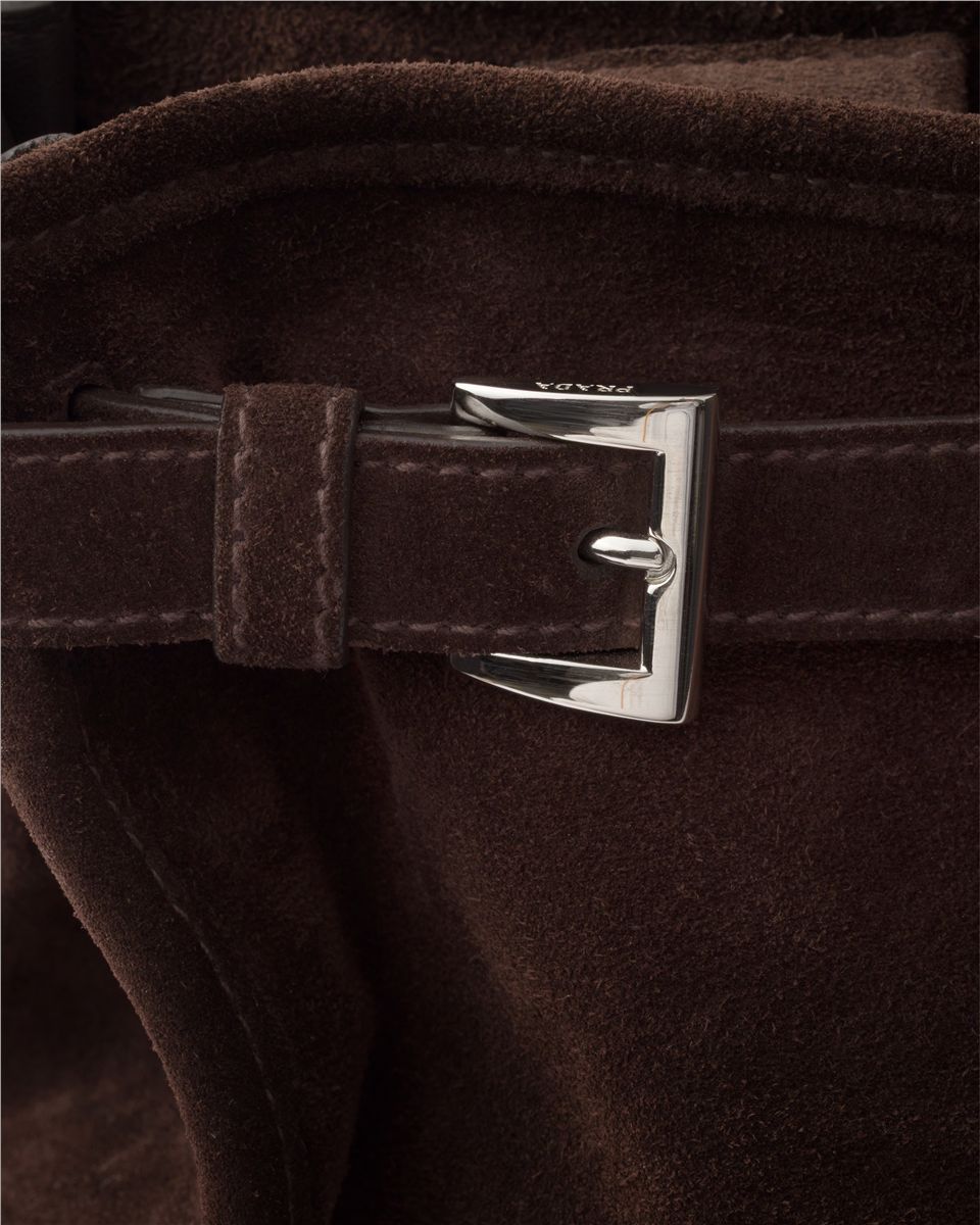 Prada bonnie suede tote bag-PRADA-Verso