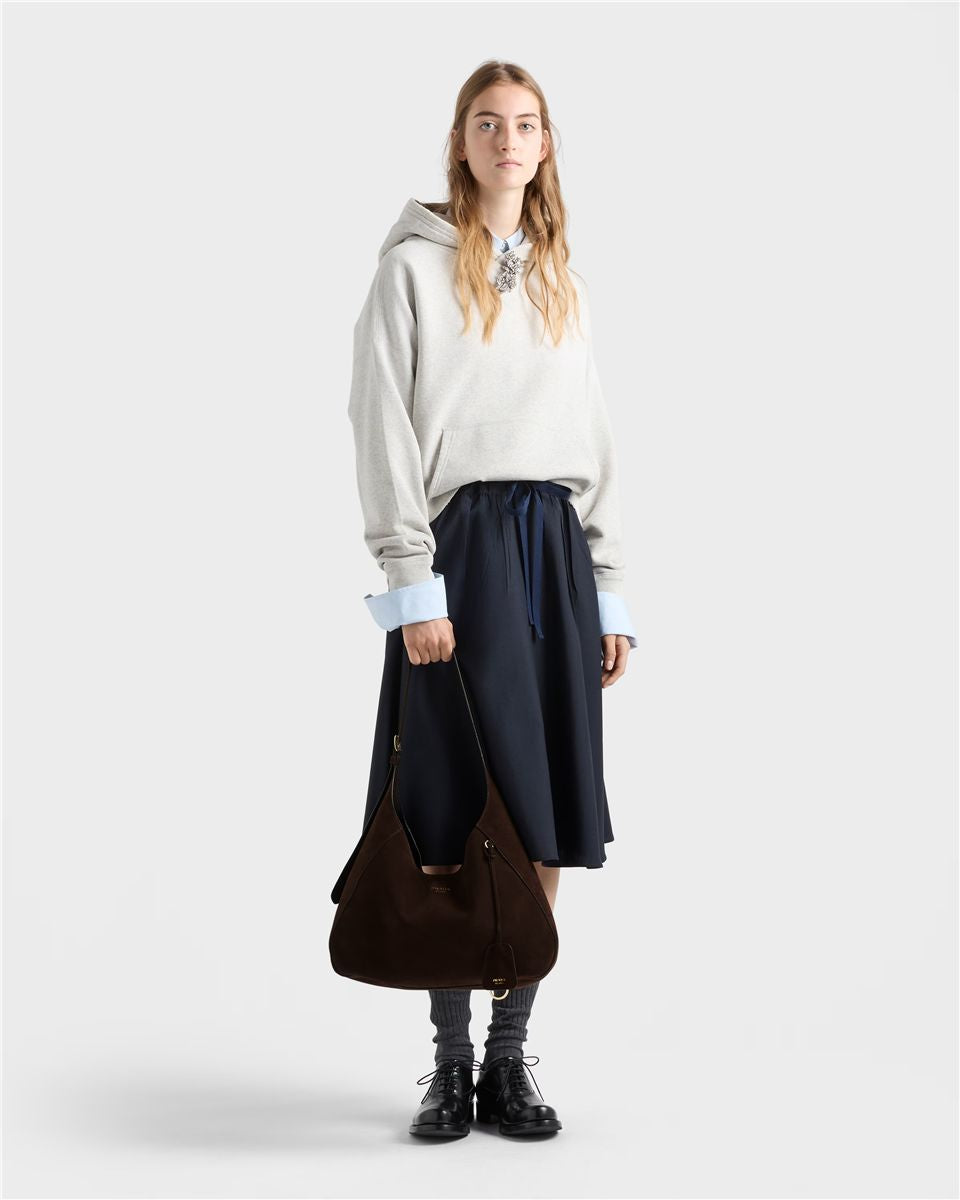 Prada boogie large suede bag-PRADA-Verso