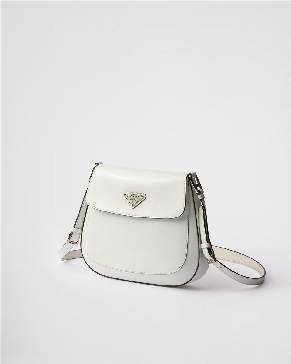 Prada cleo medium brushed leather shoulder bag-PRADA-Verso