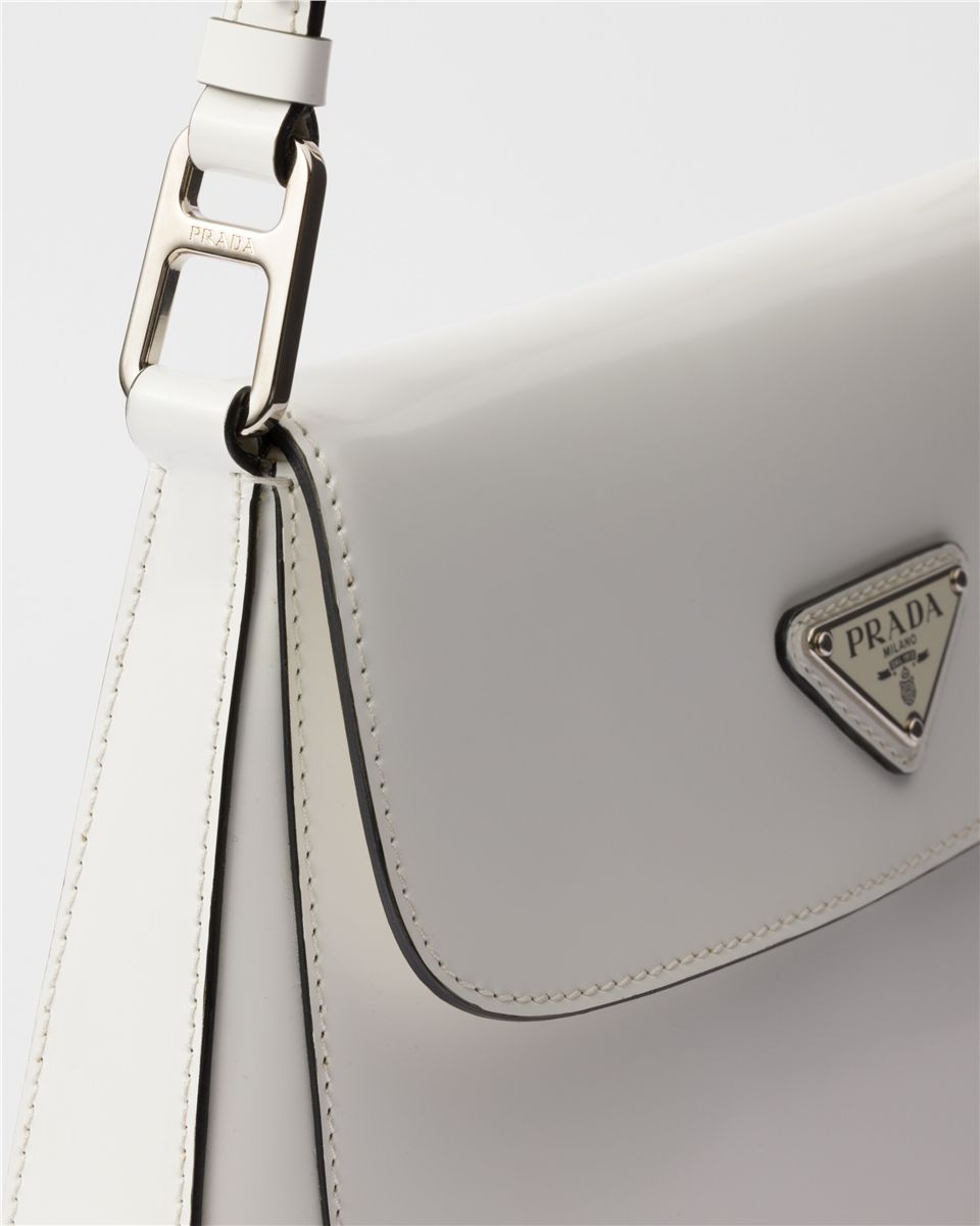 Prada cleo medium brushed leather shoulder bag-PRADA-Verso
