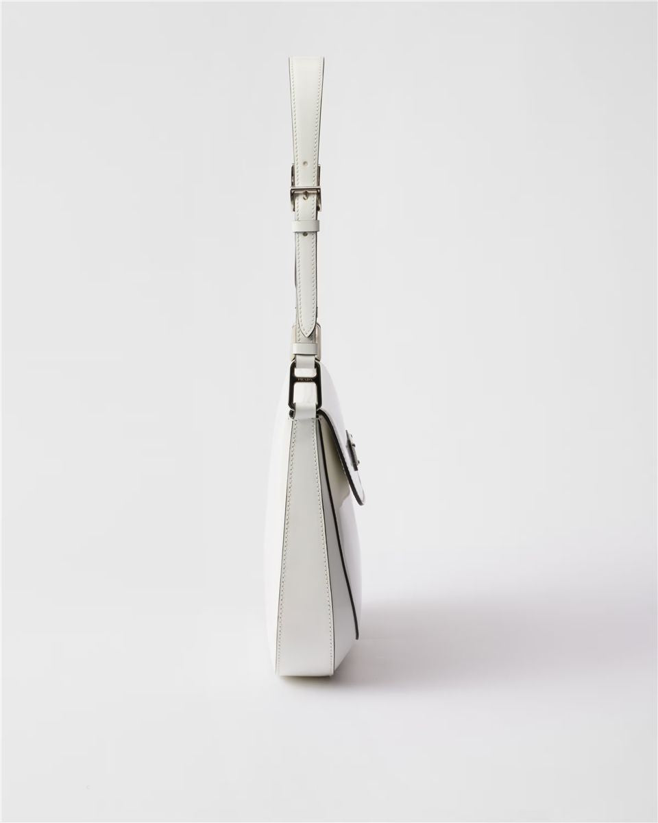 Prada cleo medium brushed leather shoulder bag-PRADA-Verso
