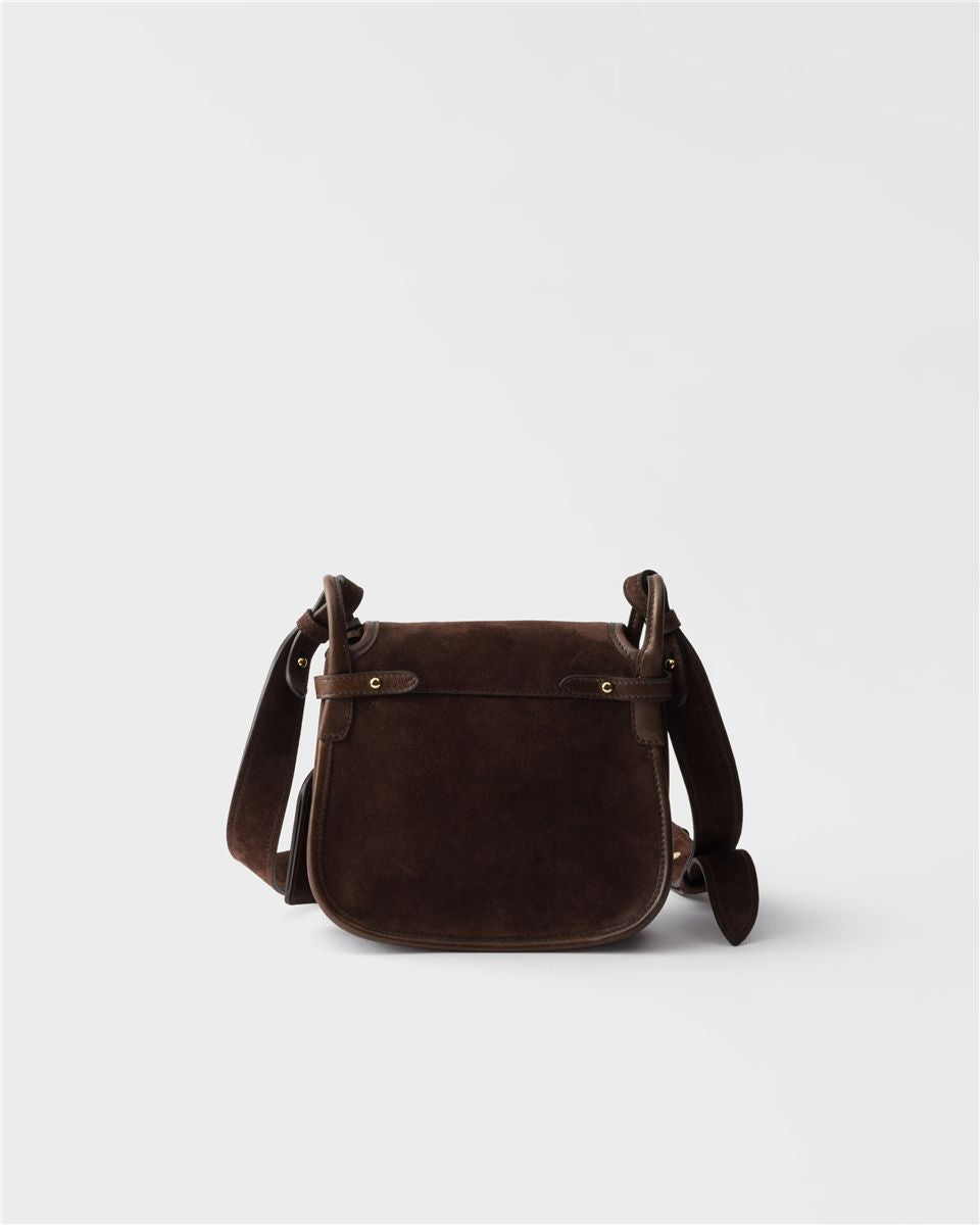 Prada corsaire suede mini shoulder bag-PRADA-Verso