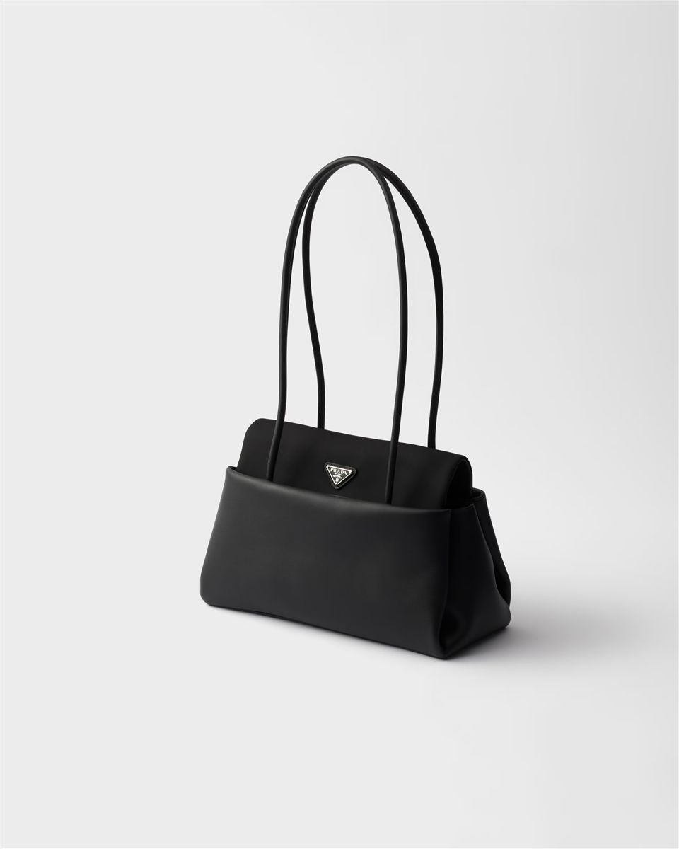 Prada passage medium leather bag with re-nylon flap-PRADA-Verso
