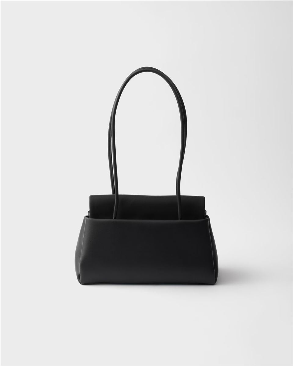 Prada passage medium leather bag with re-nylon flap-PRADA-Verso