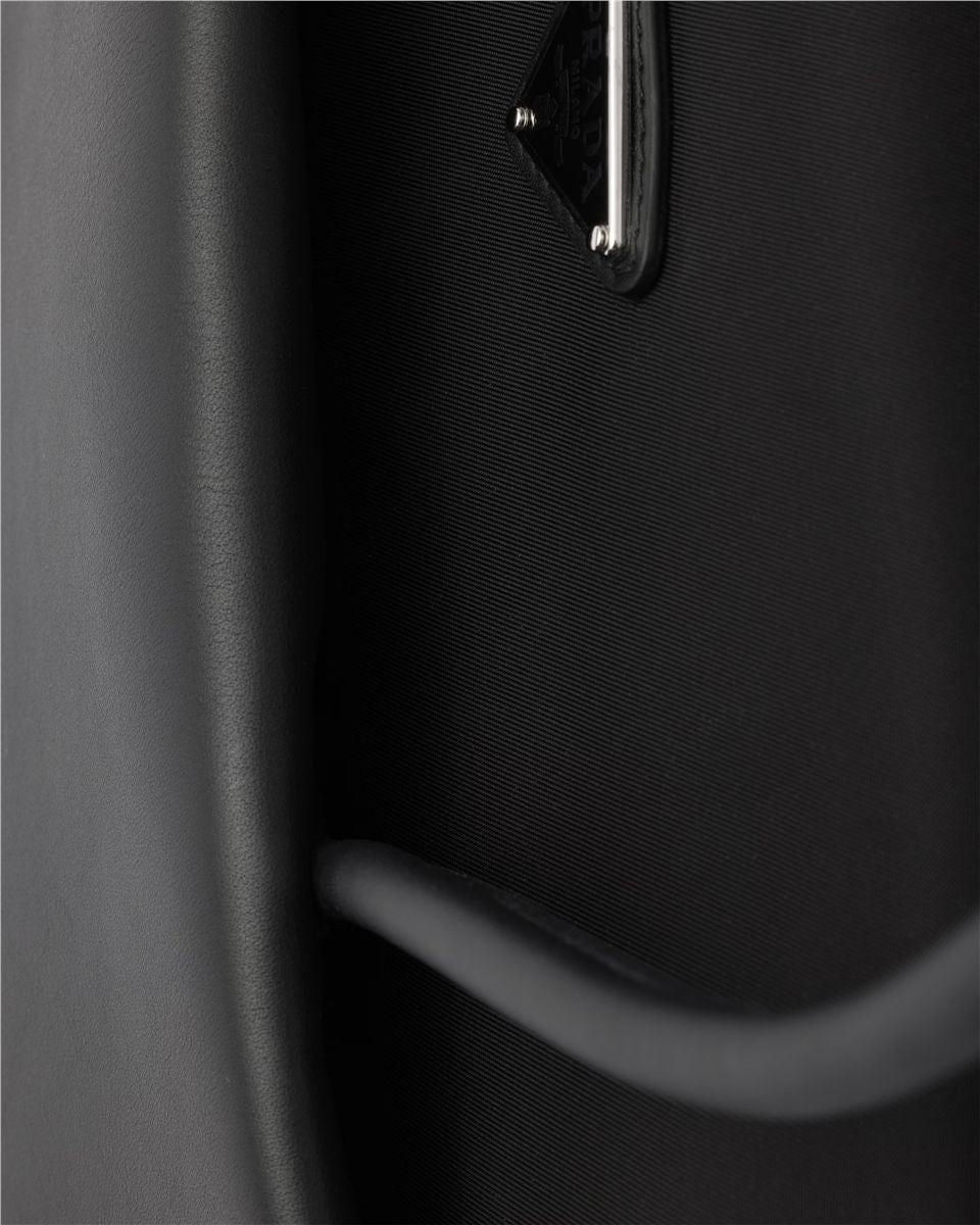 Prada passage medium leather bag with re-nylon flap-PRADA-Verso