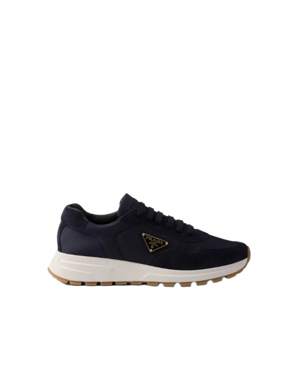 PRAX 01 RE-NYLON AND SUEDE SNEAKERS - PRADA - Verso