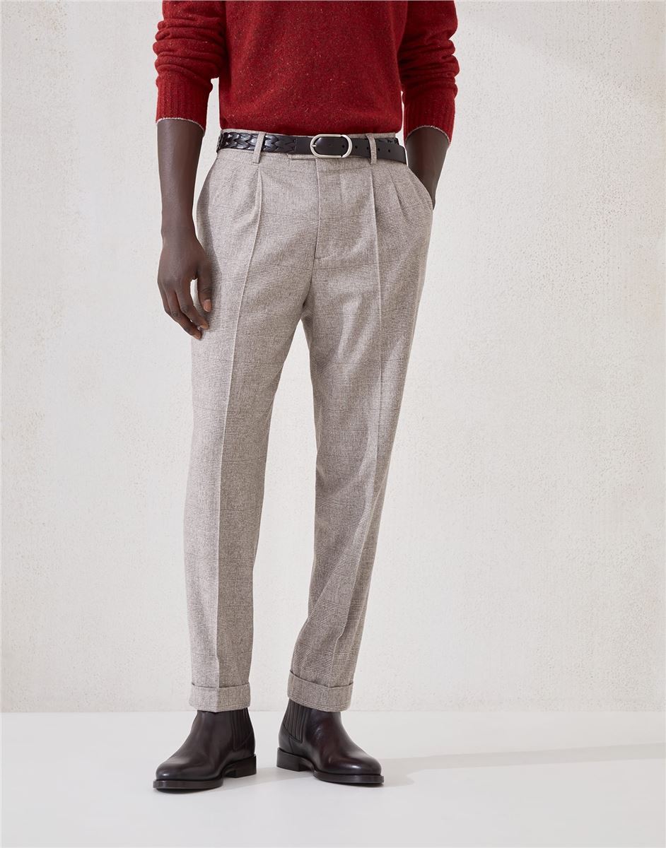 prince of wales flannel suit-BRUNELLO CUCINELLI-Verso