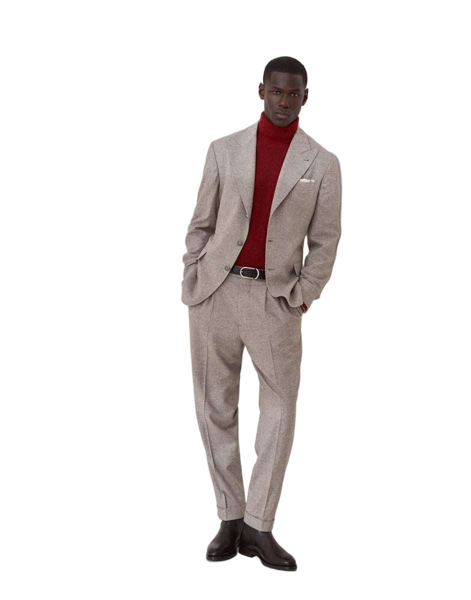 prince of wales flannel suit-BRUNELLO CUCINELLI-Verso