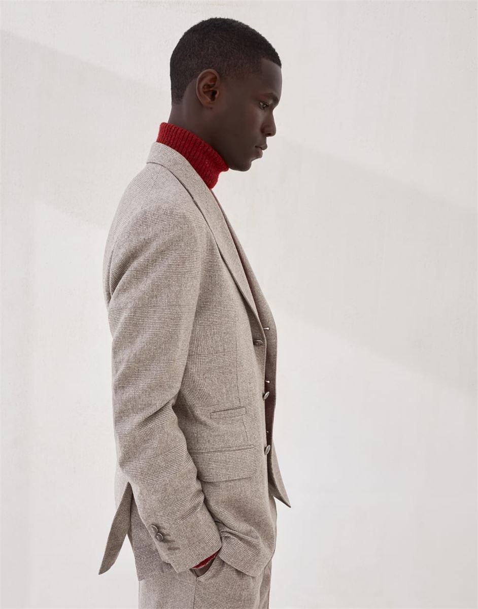 prince of wales flannel suit-BRUNELLO CUCINELLI-Verso
