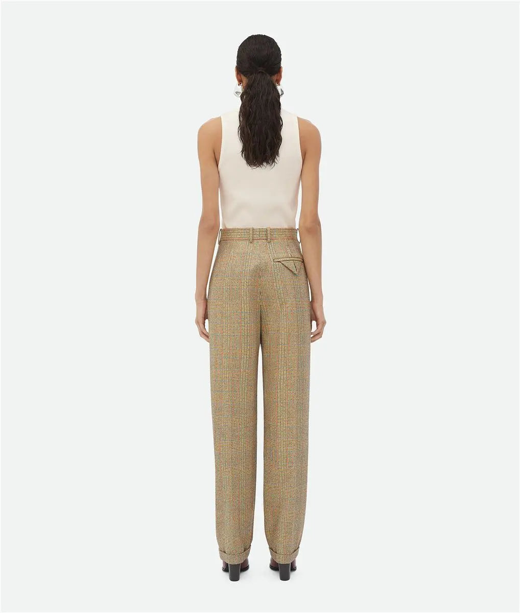 PRINCE OF WALES WOOL TROUSERS BOTTEGA VENETA