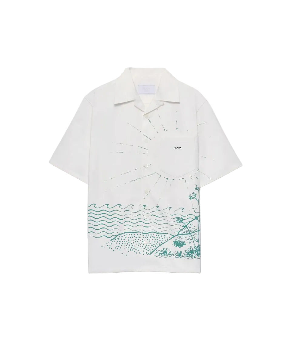 Printed cotton bowling shirt-PRADA-308012-S-Verso