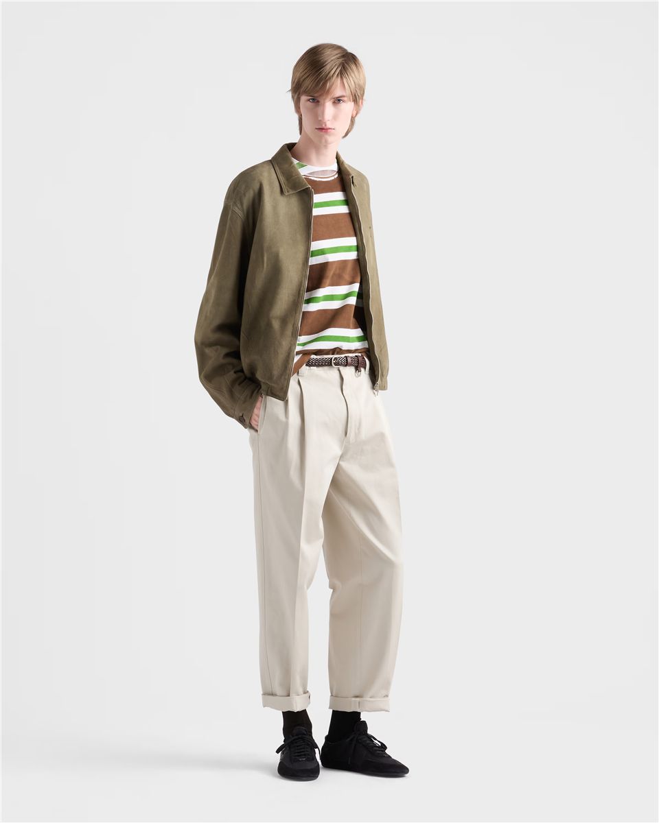 Printed cotton t-shirt-PRADA-Verso