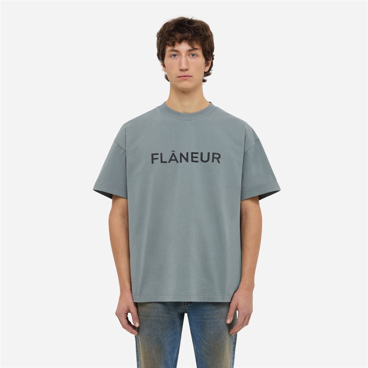 printed logo t-shirt-FLANEUR-Verso