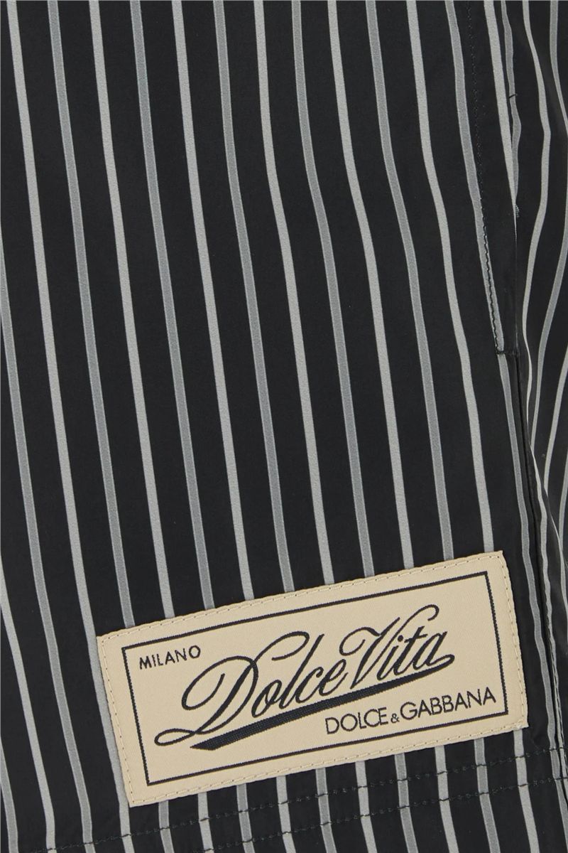 Printed polyester swimming shorts-DOLCE&GABBANA-Verso