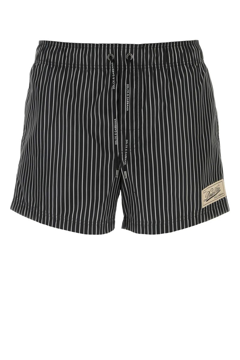 Printed polyester swimming shorts-DOLCE&GABBANA-Verso