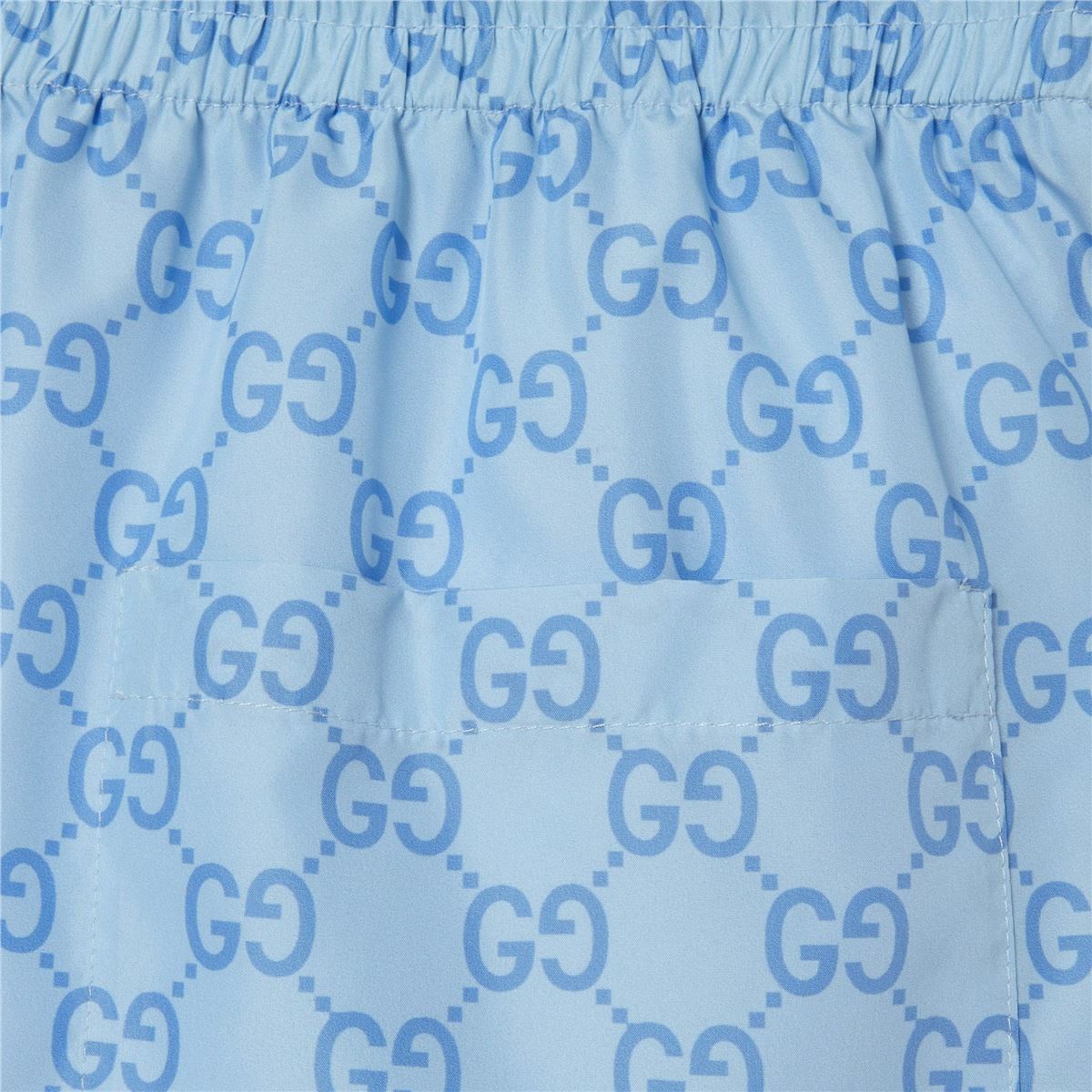 Printed poplin tech swim shorts-GUCCI-Verso