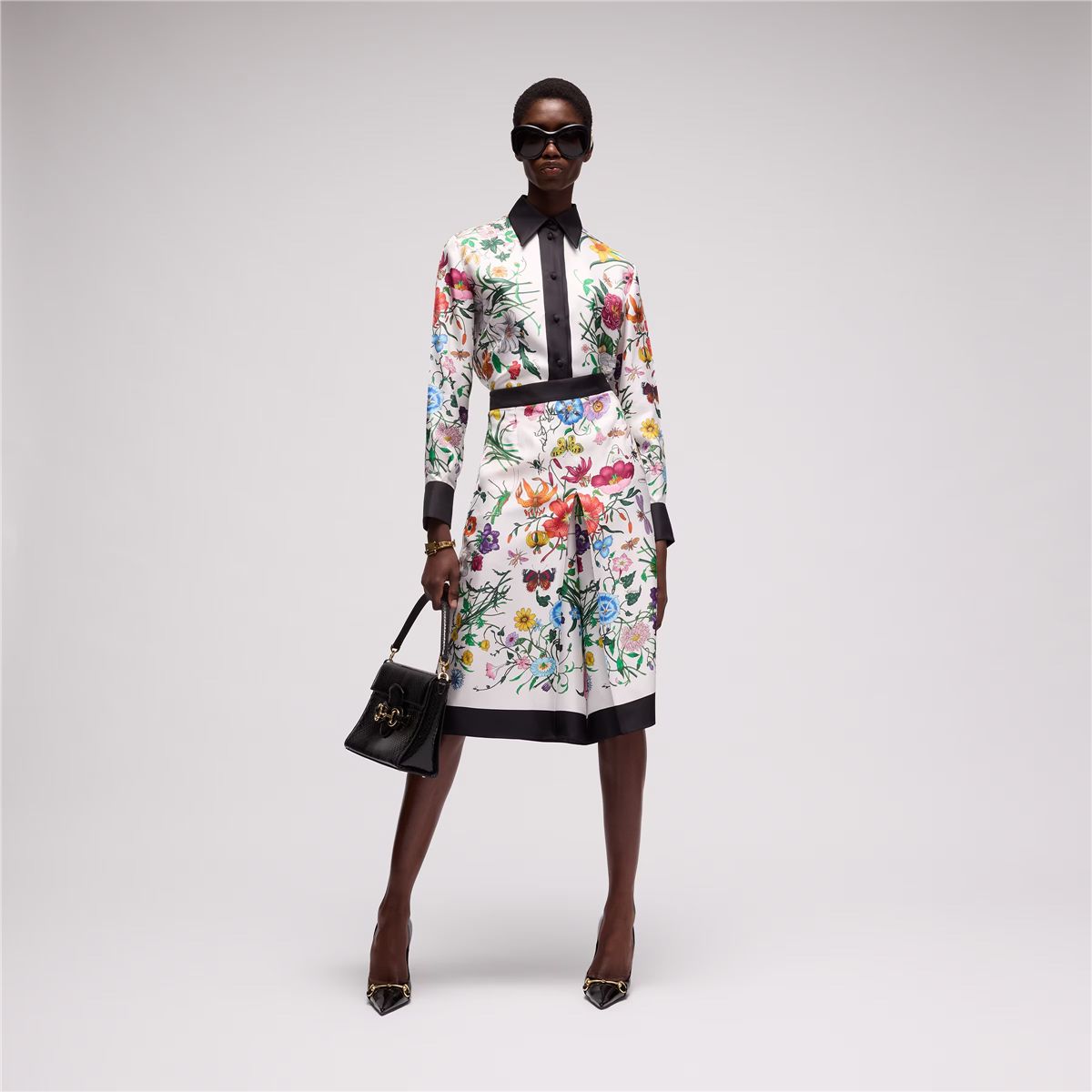 Printed silk pants-GUCCI-Verso