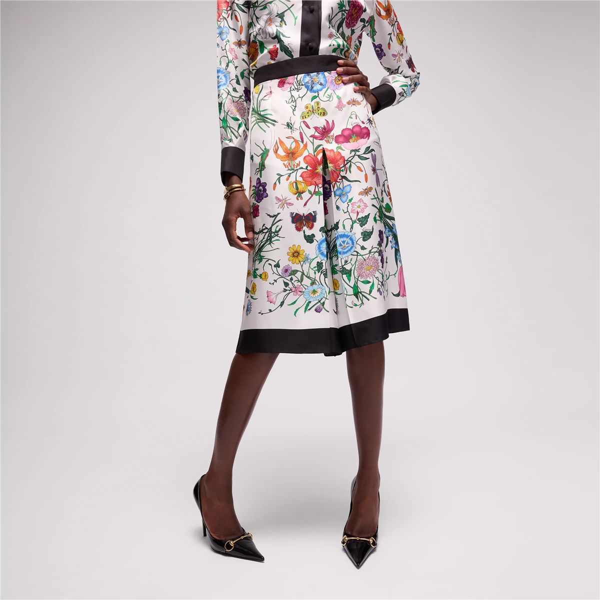 Printed silk pants-GUCCI-Verso
